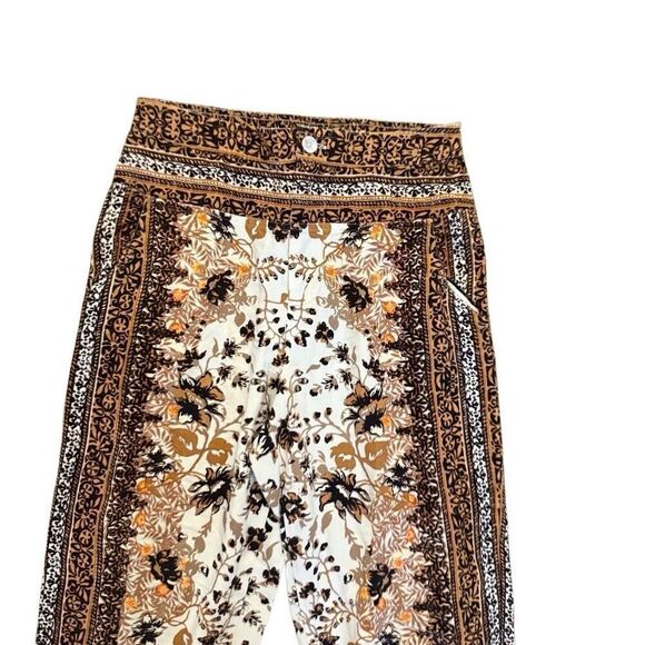 Anthropologie floral boho printed joggers size 4 - Picture 3 of 6